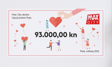 Max City donirao 93.000 kuna Općoj bolnici Pula