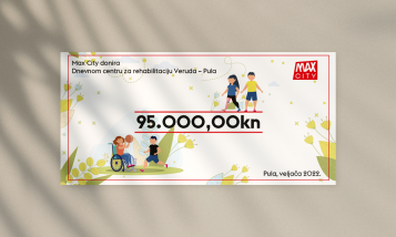 Max City donirao 95.000 kuna Dnevnom centru za rehabilitaciju Veruda – Pula